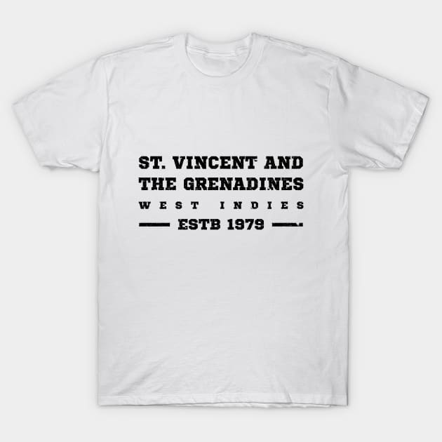 St Vincent and The Grenadines Estb 1979 West Indies T-Shirt by IslandConcepts